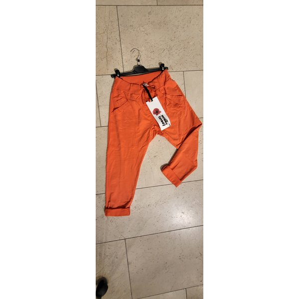 WENDY TRENDY WENDY TRENDY Jogging Broek Oranje met opgestikte zakken - 68139D