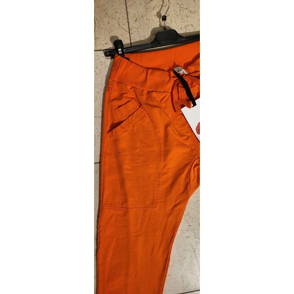 WENDY TRENDY WENDY TRENDY Jogging Broek Oranje met opgestikte zakken - 68139D