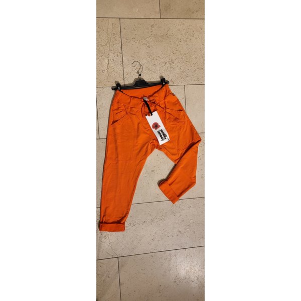 WENDY TRENDY Jogging Broek Oranje met opgestikte zakken 68139D BARBARA Clothing Life Style