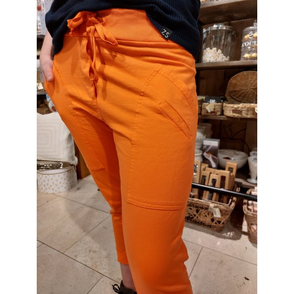 WENDY TRENDY WENDY TRENDY Jogginghose Orange mit aufgesetzten Taschen - 68139D