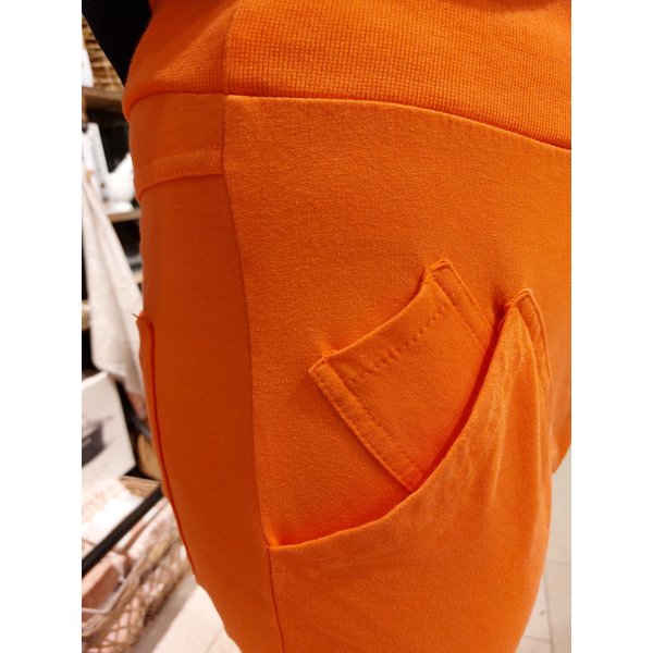 WENDY TRENDY WENDY TRENDY Jogging Broek Oranje met opgestikte zakken - 68139D