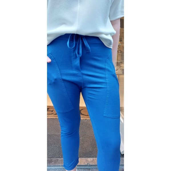 WENDY TRENDY WENDY TRENDY Pantalon Jogging Bleu Royal avec poches plaquées-68139D