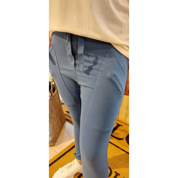 WENDY TRENDY WENDY TRENDY Jogginghose Jeans blau 56 mit aufgesetzten Taschen / 68139D