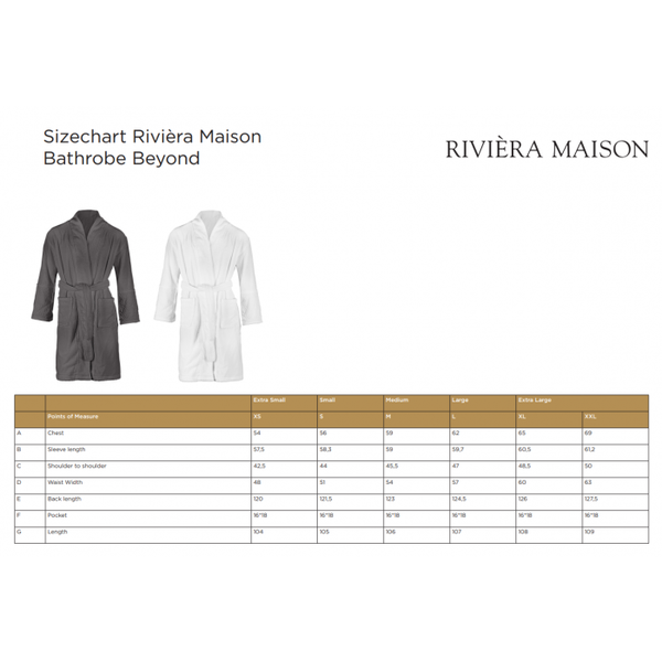 Rivièra-Maison Riviera Maison Beyond Bathrobe- Grey -xs t/m xxl