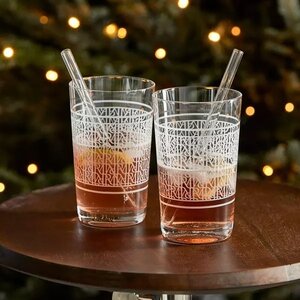 RM Longdrink Glass & Straw 2 pieces