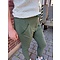 WENDY TRENDY WENDY TRENDY Jogging Broek Dunkel Khaki 31  met opgestikte zakken.