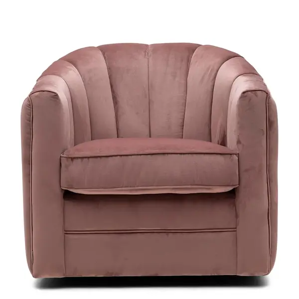 Rivièra-Maison RIVIÈRA MAISON  Fauteuil St. Lewis Swivel, Rose Stain, Velvet