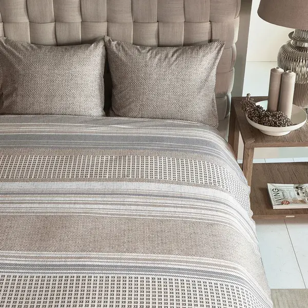 Rivièra-Maison RIVIÈRA MAISON Bettbezug RM Twill Weave, Braun,