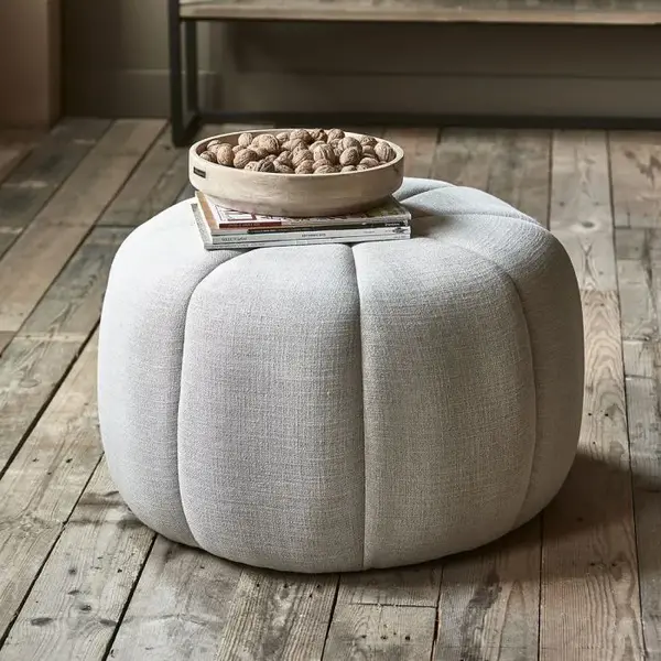 Rivièra-Maison RIVIÈRA MAISON Pouf Falcone, Fabulous Flax, Mouline Leinen