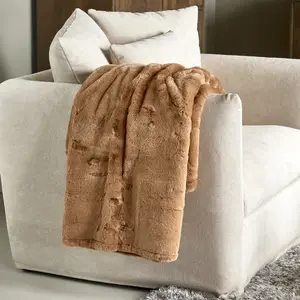 RM RHODES FAUX FUR THROW 170X130