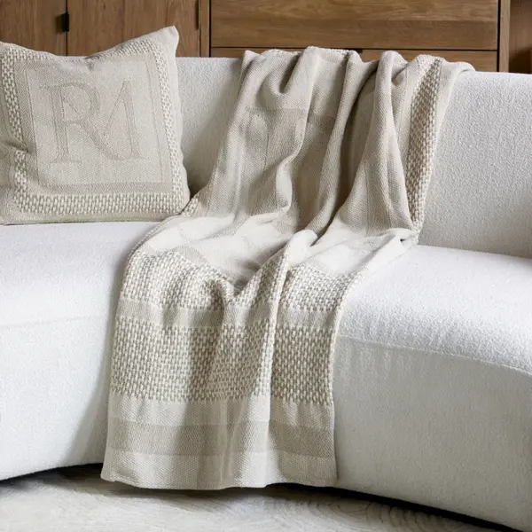 Rivièra-Maison RIVIÈRA MAISON MONOGRAM JACQUARD THROW 180X130