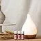 Wasgeluk Mozzin Diffuser Ella: Verfijnde Harmonie - Premium Aromatherapie Apparaat met Opal Glazen Cover en Heveahouten Basis - Automatische Uitschakeling - Fluisterstil!