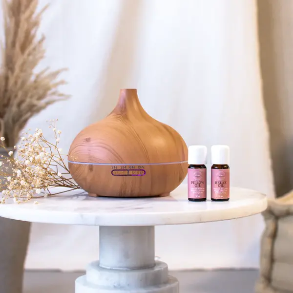 Wasgeluk Diffuseur d'Arome Premium Essential Light Wood - Enrichissez votre Bien-être et Créez une Ambiance Relaxante chez Vous