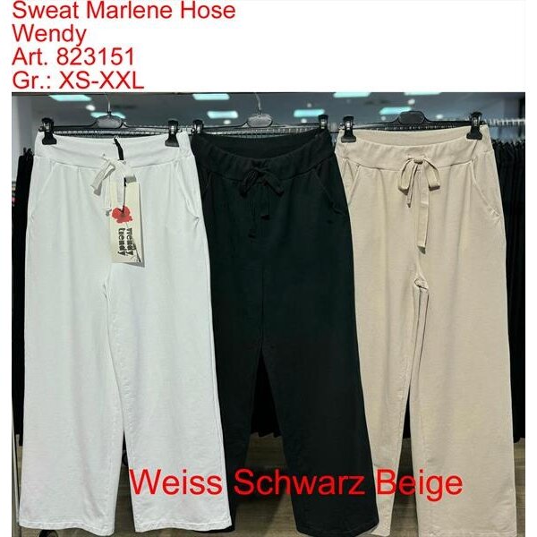 WENDY TRENDY "Sweat Marlene Hose Artikel-Nr: 823151 Wendy Trendy Hose Weiß"