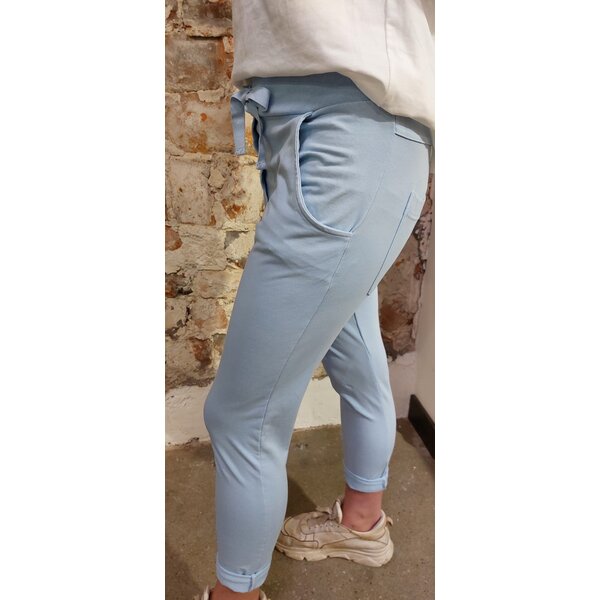 WENDY TRENDY WENDY TRENDY Jogging Broek - Lichtblauw 18  // 66055D