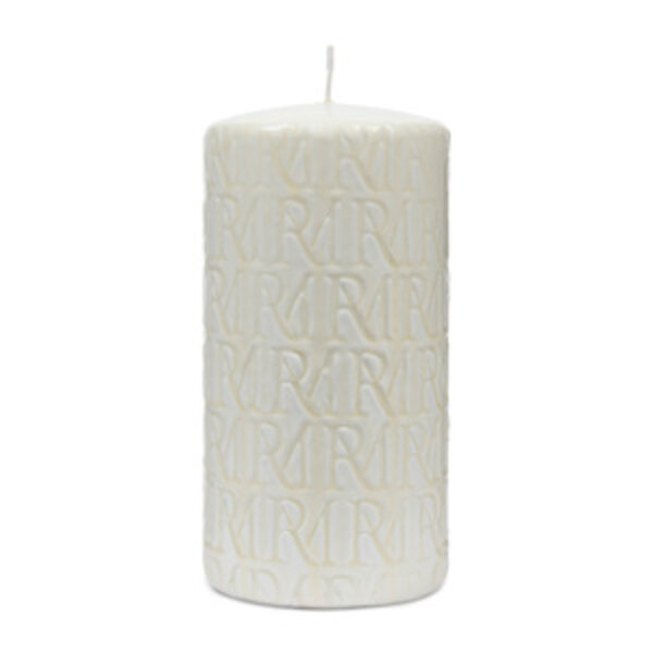 Rivièra-Maison RIVIÈRA MAISON Monogram PillarCandle white 9,5x19 / 569590