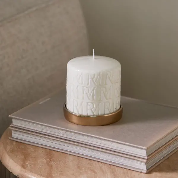 Rivièra-Maison RIVIÈRA MAISON Monogram Pillar Candle white 9,5x10 / 569570