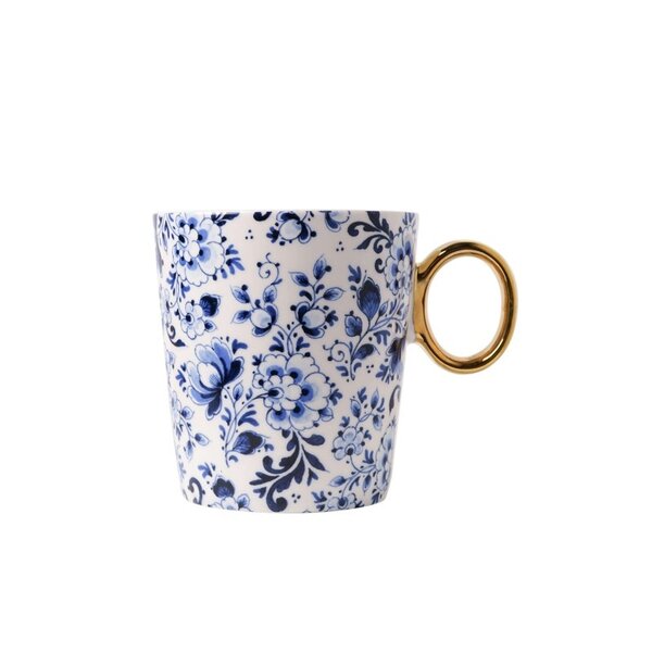 Heinen Delftsblauw  HEINEN DELFTSBLAUW - Mug Fleur gracieuse or - M331