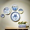 HEINEN DELFTSBLAUW - Assiette murale Oiseaux forestiers en fleurs - M481