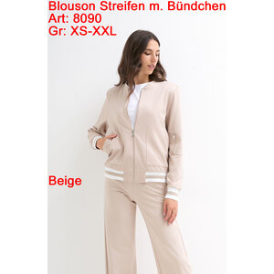 Jacke mit Streifen und Bündchen
