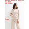 ESVIVID Blouson Jacke Beige mit Ecru Streifen – Bequeme Damenjacke – Gr. XS bis XXL