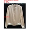 ESVIVID Blouson Jasje Beige met Ecru Streep – Comfortabel Damesjasje – Maat XS t/m XXL