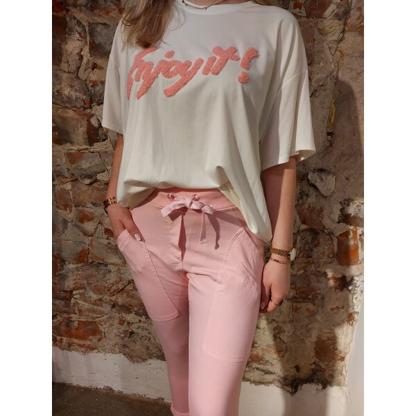 WENDY TRENDY WENDY TRENDY Pantalon Jogging  Pink 353 avec poches plaquées.