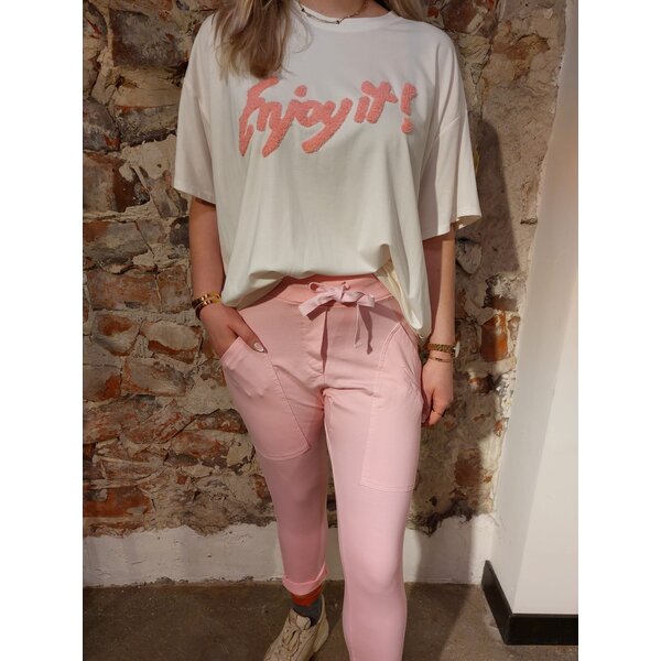 WENDY TRENDY WENDY TRENDY Pantalon Jogging  Pink 353 avec poches plaquées.