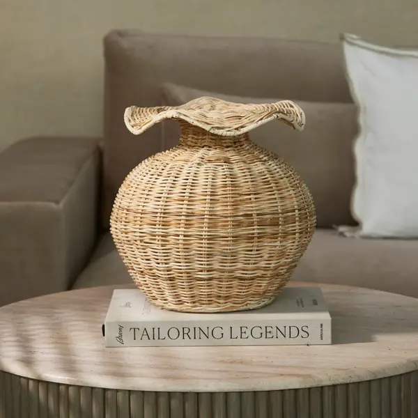Rivièra-Maison RIVIÈRA MAISON - Rustic Rattan Wavy Vase Decoration - 574840