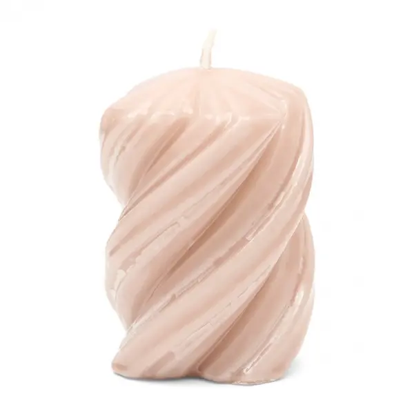 RIVIÈRA MAISON RIVIÈRA MAISON - Twisted Pillar Candle pink 6,5x9 - 573230