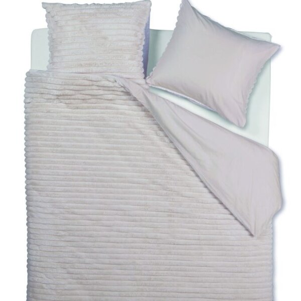 RIVIÈRA MAISON Luxe dekbedovertrek Riviera Maison Furry Stripes Off-white – stijlvol beddengoed in diverse maten voor een warme en elegante slaapkamer