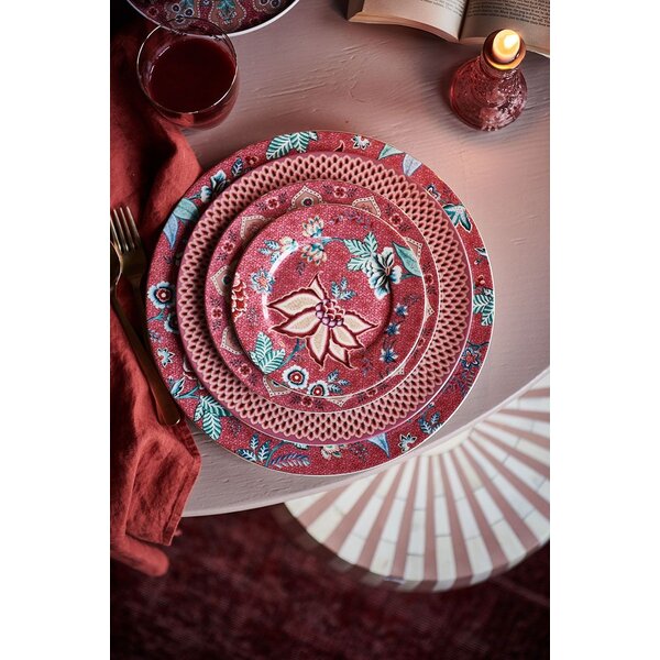 PIP Studio PIP-Studio - Plate Flower Festival Dark Pink 17cm - 51.001.294
