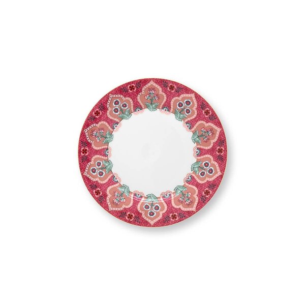 PIP Studio PIP-Studio - Plate Flower Festival Deco Dark Pink 21cm - 51.001.295