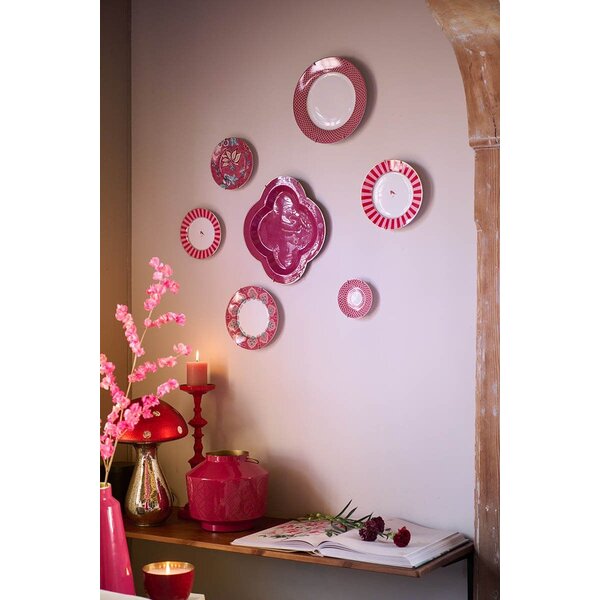 PIP Studio PIP-Studio - Plate Flower Festival Deco Dark Pink 21cm - 51.001.295
