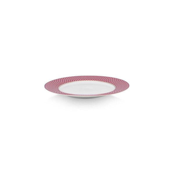 PIP Studio PIP-Studio - Plate Flower Festival Scallop Dark Pink 26.5cm - 51.001.296
