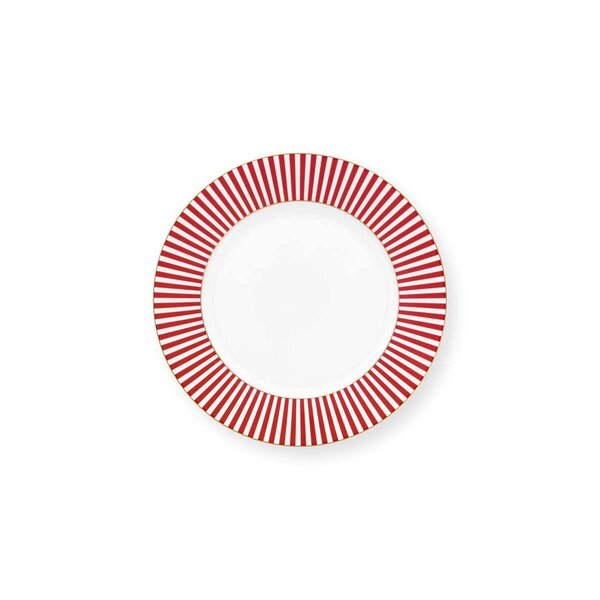 PIP Studio PIP-Studio - Plate Royal Stripes Dark Pink 21cm - 51.001.345