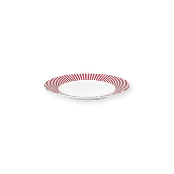 PIP Studio PIP-Studio - Plate Royal Stripes Dark Pink 21cm - 51.001.345