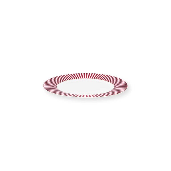 PIP Studio PIP-Studio - Plate Royal Stripes Dark Pink 26.5cm - 51.001.347