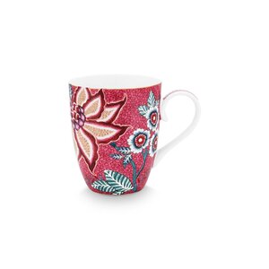 Mug Large Flower Festival Dark Pink