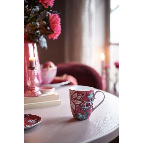 PIP Studio PIP-Studio - Mug Large Flower Festival Dark Pink - 51.002.323