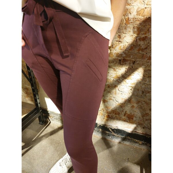 WENDY TRENDY WENDY TRENDY - Jogging Broek met opgestikte zakken - Burgunder359 - 68139D