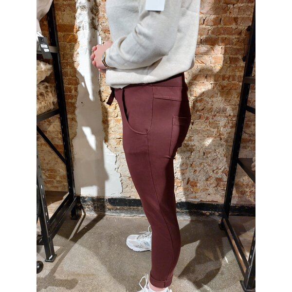 WENDY TRENDY WENDY TRENDY - Jogging Broek met steekzakken - Burgunder359 - 66055D