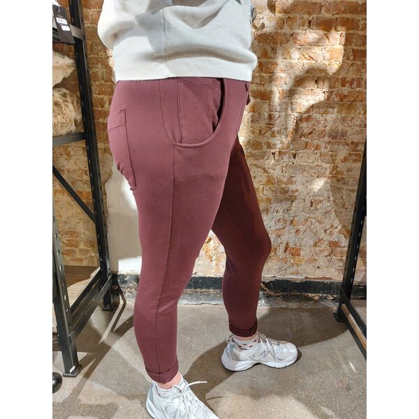 WENDY TRENDY WENDY TRENDY - Pantalon de jogging avec poches latérales - Burgunder359 - 66055D