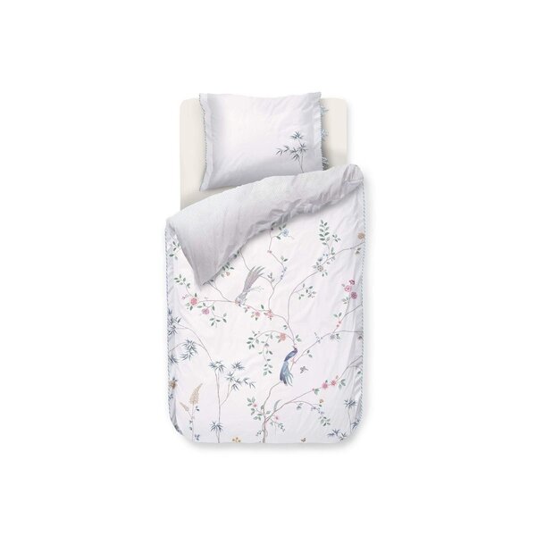 PIP Studio PIP STUDIO - Parure de couette blanche à fleurs de bambou