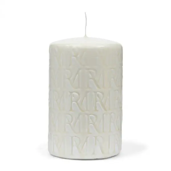 RIVIÈRA MAISON RIVIÈRA MAISON - Monogram PillarCandle white9,5x15 - 569580