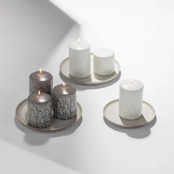 RIVIÈRA MAISON RIVIÈRA MAISON - Monogram PillarCandle white9,5x15 - 569580