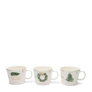 Joyful Christmas Mug Set of 3 -