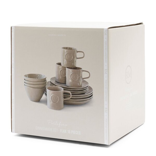 RIVIÈRA MAISON RIVIÈRA MAISON - Portofino Dinnerware Set of 16 flax - 583030