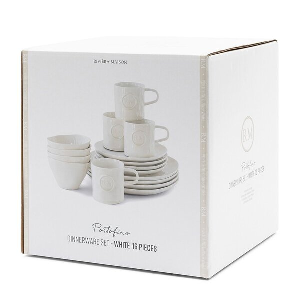 RIVIÈRA MAISON RIVIÈRA MAISON - Portofino Dinnerware Set of 16 white - 583040