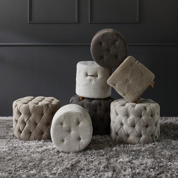 RIVIÈRA MAISON RIVIÈRA MAISON - Bowery Footstool Antique White - 30402001